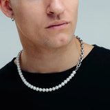 Stainless Steel Chain Necklace with Toggle Clasp, Men's Jewelry