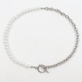 Stainless Steel Chain Necklace with Toggle Clasp, Men's Jewelry