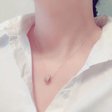 Circle Pendant Silver Necklace for Women