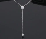 Crystal Long Necklace for Women, Elegant Collar Chain for Birthday Gift