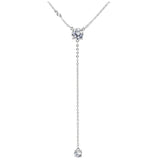 Crystal Long Necklace for Women, Elegant Collar Chain for Birthday Gift