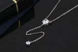 Crystal Long Necklace for Women, Elegant Collar Chain for Birthday Gift