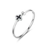 Four-Leaf Clover Charm Bracelet Rose Golden Bangle Women Jewelry