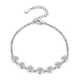Classic Girls Chain Bracelet 925 Sterling Silver Bracelet with Natural Gemstone