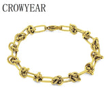 Stainless Steel Rope Knot Chain Bracelet Necklace Set