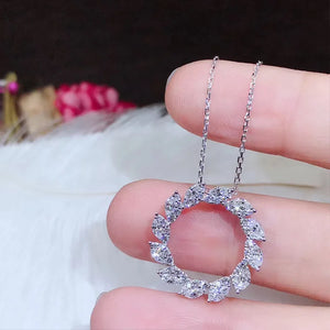 Sun Flower Ring Pendant Necklace Bride Wedding Pendant Necklace