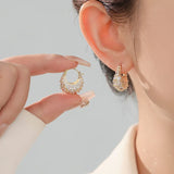 Classic High Zircon Basket Earrings for Women