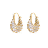 Classic High Zircon Basket Earrings for Women