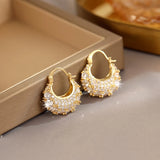 Classic High Zircon Basket Earrings for Women