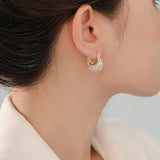 Classic High Zircon Basket Earrings for Women