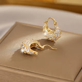 Classic High Zircon Basket Earrings for Women