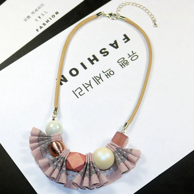Cloth Art Clavicle Necklace for Women