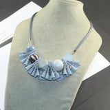 Cloth Art Clavicle Necklace for Women