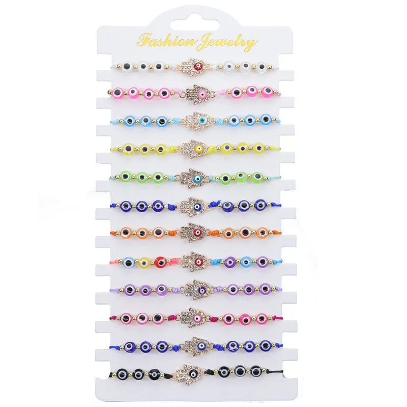 Mixed Eye Ball Hand Bracelet Cartoon Alloy Shell Beaded Bracelet