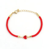 Colorful Heart Bracelet Adjustable Rope Bracelet Women Jewelry Gift