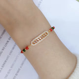 Copper Link Cable Chain Enamel Bracelet for Women