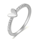 Copper Crystal Twist Infinity Heart Wedding Rings For Woman