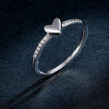 Copper Crystal Twist Infinity Heart Wedding Rings For Woman