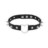 Harajuku Punk Gothic PU Leather Spike Choker Necklace