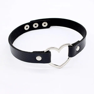 Harajuku Punk Rock Gothic PU Leather Collar Choker Necklace