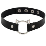 Harajuku Punk Rock Gothic PU Leather Collar Choker Necklace