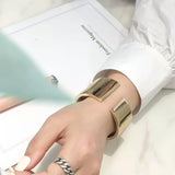 Statement Bangle for Women Chunky Metal Cuff Bracelet