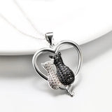 Sterling Silver Creative Cat Pendant Necklace Jewelry