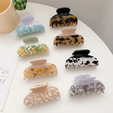 Stylish Two-Color Hair Clip Claws High Floral Pattern for Girls