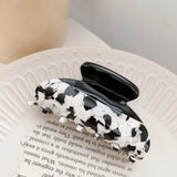 Stylish Two-Color Hair Clip Claws High Floral Pattern for Girls