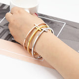 Women's Cross Bangle Bracelets Charms Engagement