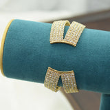 Crystal Cuff Bracelet Full Rhinestone Ladies Open Bridal Wedding Jewelry