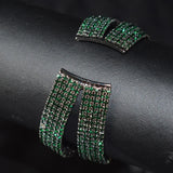 Crystal Cuff Bracelet Full Rhinestone Ladies Open Bridal Wedding Jewelry