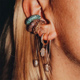 Boho Crystal Metal Ear Cuff Set for Women