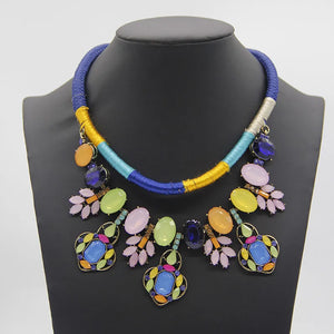 Crystal Rhinestone Choker Necklace for Wedding Party