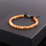 Cube Faceted Stone Amethyst Agate Labradorite Beads Bracelet