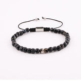 Cube Faceted Stone Amethyst Agate Labradorite Beads Bracelet