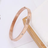 Golden Cuff Bangle Charm Bracelet for Women