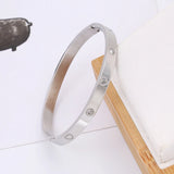 Golden Cuff Bangle Charm Bracelet for Women