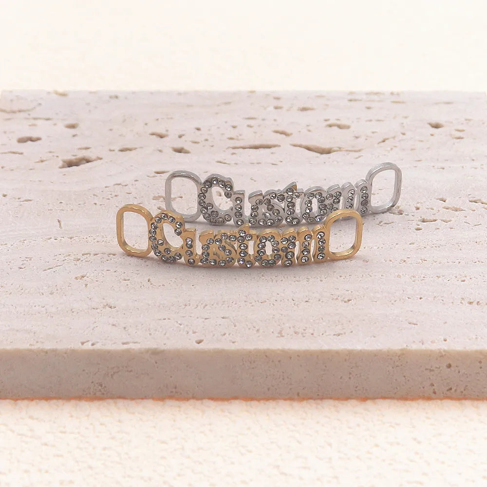 Crystal Name Shoe Buckle Zircon Shoe Tag Personalized Jewelry
