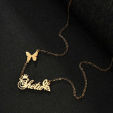 Heart Butterfly Stainless Steel Necklace for Women - Personalized Jewelry