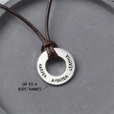 Personalized Pearl Necklace Double Heart Pendant Necklaces