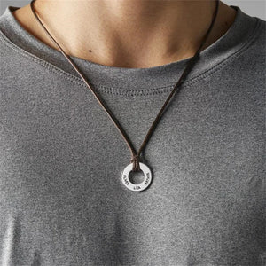 Personalized Pearl Necklace Double Heart Pendant Necklaces