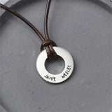 Personalized Pearl Necklace Double Heart Pendant Necklaces