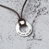 Personalized Pearl Necklace Double Heart Pendant Necklaces