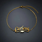Heart Couple Bracelets Stainless Steel Name Bracelet for Women