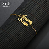 Heart Couple Bracelets Stainless Steel Name Bracelet for Women