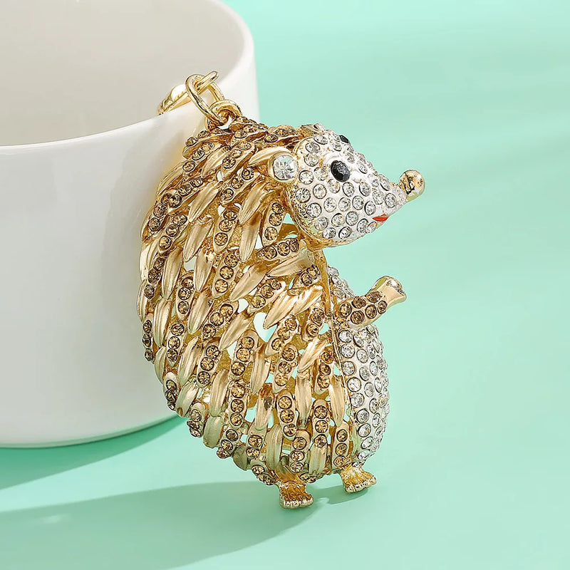 Hollow Hedgehog Animal Shape Key Chain Bag Pendant Gift