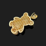 Bear Shape Colored 14K Copper Zirconia Necklace