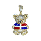 Bear Shape Colored 14K Copper Zirconia Necklace