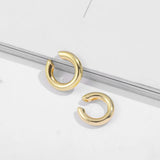 Dinosaur Pendant Circle Pearls Crystal Ear Cuff Hoop Earring